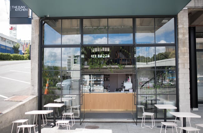Exterior of The Raw Kitchen.