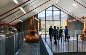 A distillery tour taking place.