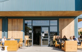 Alberta's, Māpua Wharf exterior view.