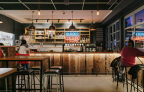 Bar area at Burger Culture.