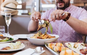 Close up of food being served Fiddlesticks in Christchurch.