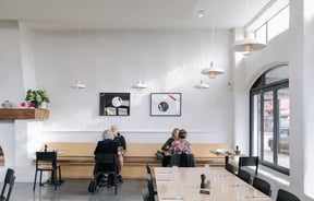 Customers dining at Hardy St Eatery.