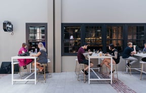 Outdoor seating at Ramen Ria