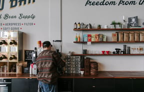 Barista working at Sublime Roastery and Brew Bar.