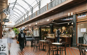 People walking through The Tannery Christchurch.