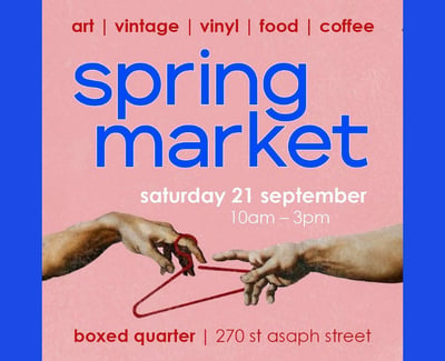 BOXed Quarter Spring Market Event Graphic