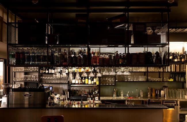 Bar area inside Atticus Finch.