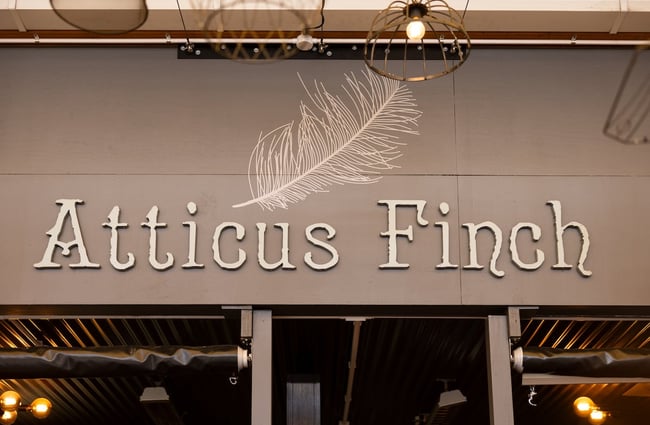 Exterior signage of Atticus Finch.