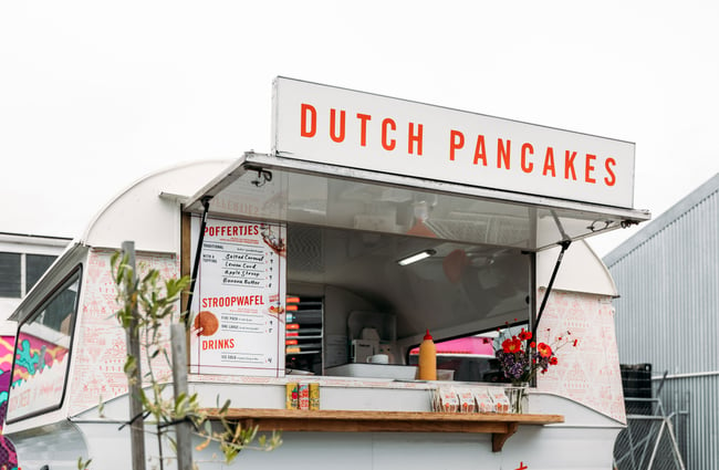 A Dutch Pancakes caravan.
