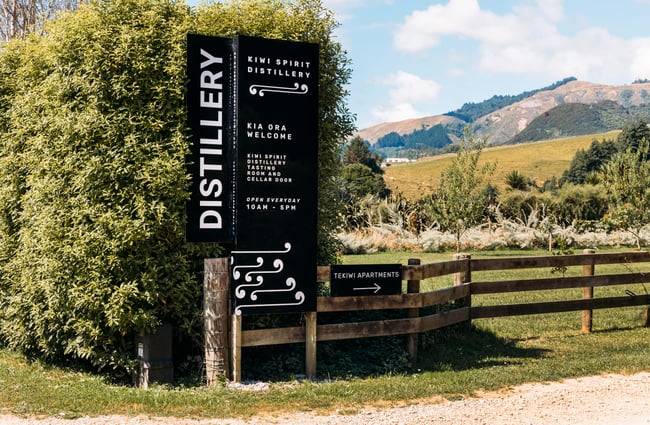 The entrance to Kiwi Spirit Distillers.