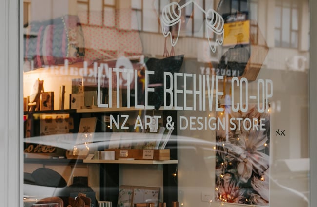 Window of Little Beehive Co-op.