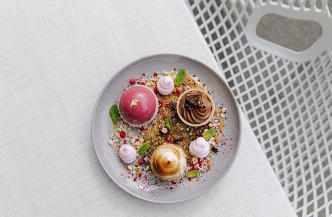 Selection of desserts on a table at Mona Vale in Christchurch.