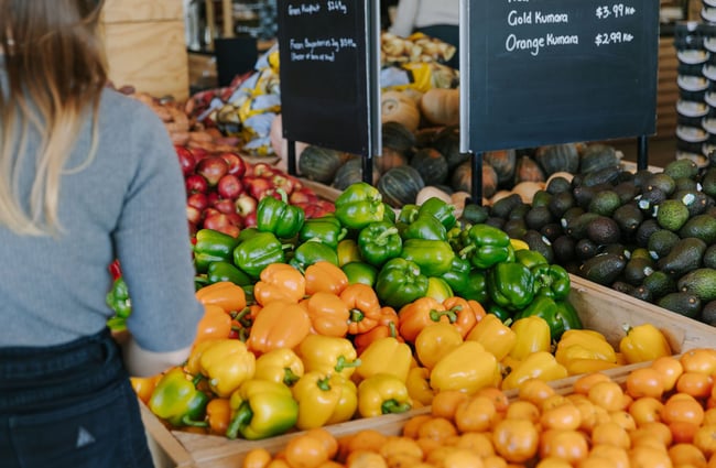 Selection of peppers at Old Factory Corner, Nelson Tasman.