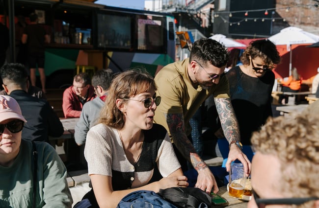 People sitting down at a table.