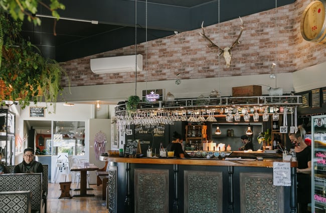 Bar area at The Smoking Barrel, Motueka Tasman.