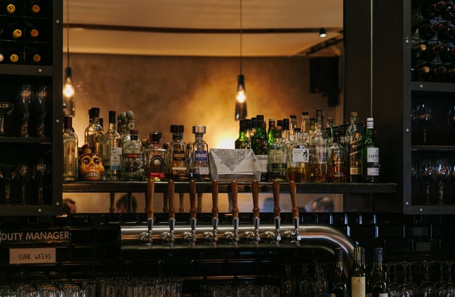 Beer taps at Urban Oyster Bar and Eatery.