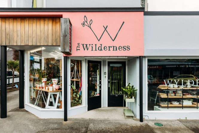 The exterior of The Wilderness shop.