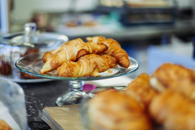 Pastries on a platter.