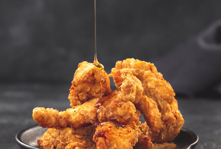 A bowl of fried chicken from Chicken Empire.