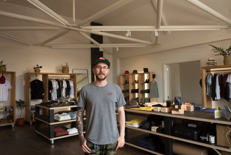 A photo of Dominic Ellett from Indigo and Provisions looking to camera.