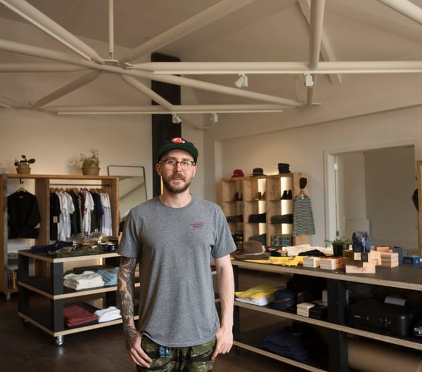 A photo of Dominic Ellett from Indigo and Provisions looking to camera.