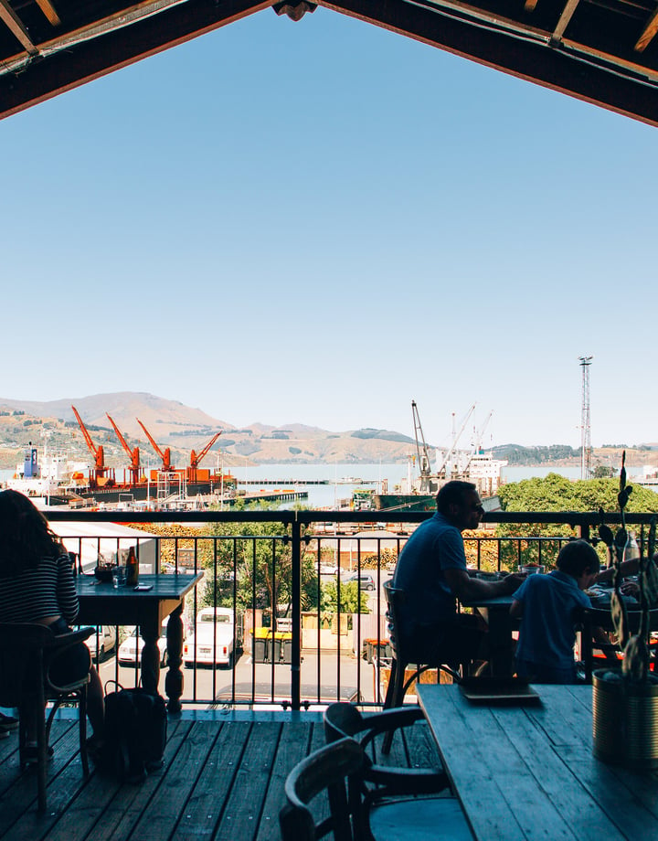 Lyttelton Coffee Co. balcony.