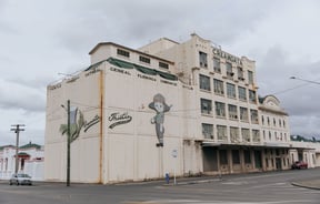A large building on the main street of Gore.
