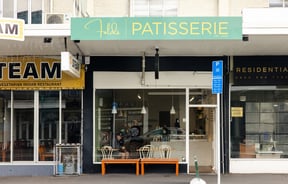 The entrance to Folds Patisserie Auckland.