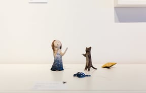 Mini sculptures of display.