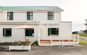 The exterior of Ōkato & Slippery Bill’s, Okato.