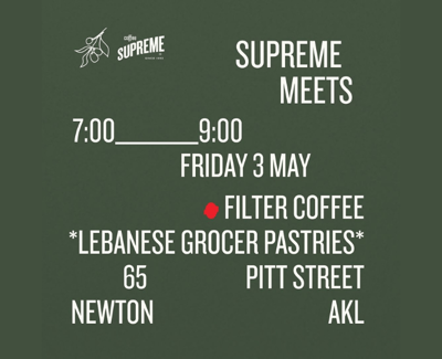 Coffee Supreme x Lebanese Grocer Free Breakfast Event Graphic
