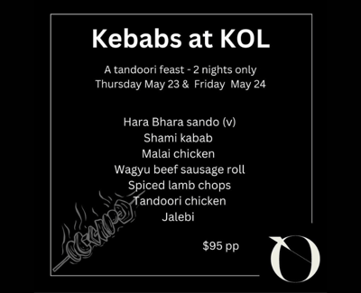 Kebabs at KOL event graphic