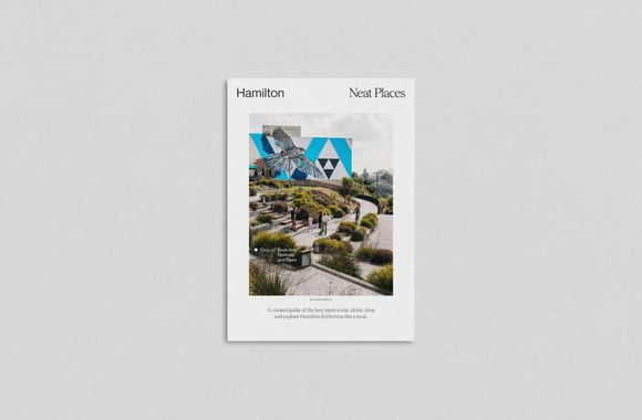 A photo of the latest Neat Places Hamilton Pocket Guide.