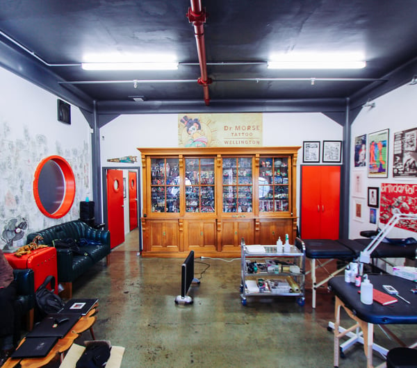 The shop space.