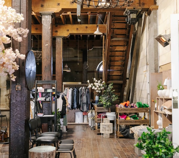 Interior view of the shop at Housekeepers Design in Ōamaru.