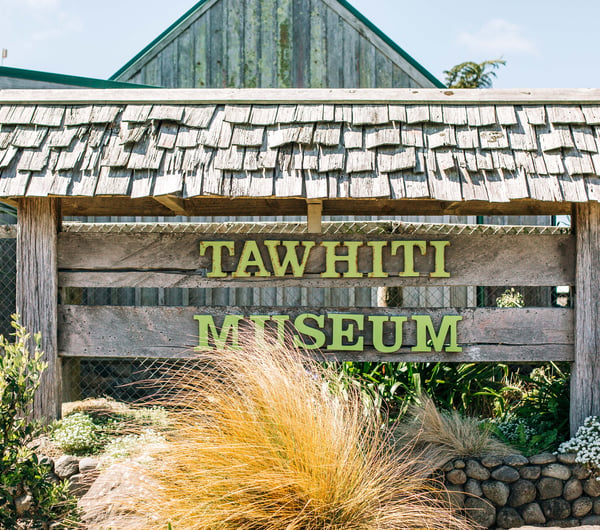 Tawhiti Museum sign.