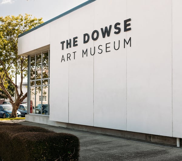 The white exterior of The Dowse Museum in Lower Hutt.