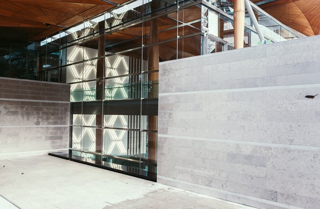An exterior wall of the gallery.