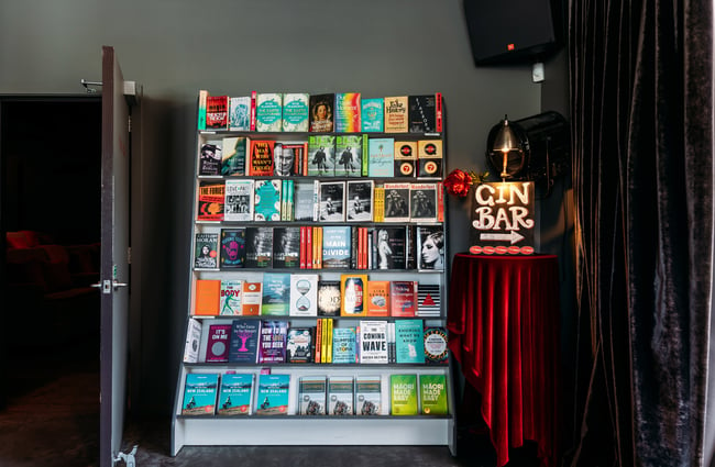 A book display inside Dorothy Browns in Arrowtown.