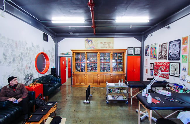 The shop space.