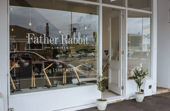 The entrance to Father Rabbit.