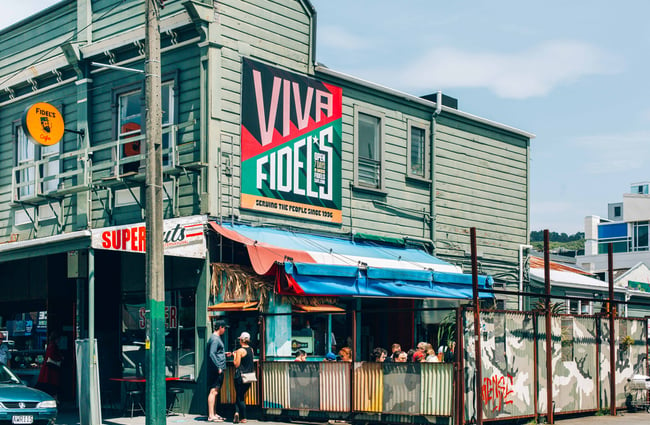 Exterior image of Fidel's Cafe in Wellington.