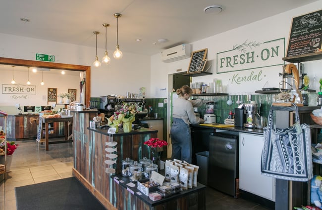 The 'Fresh on Kendal' cafe interior.