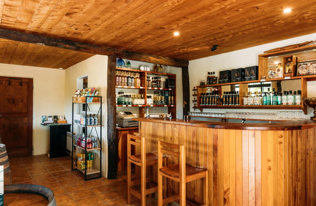 The bar inside Kiwi Spirit Distillers.