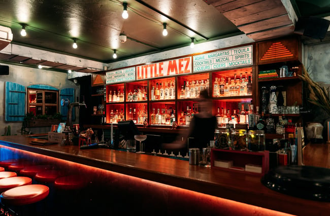 The bar at LIttle Mez Queenstown.