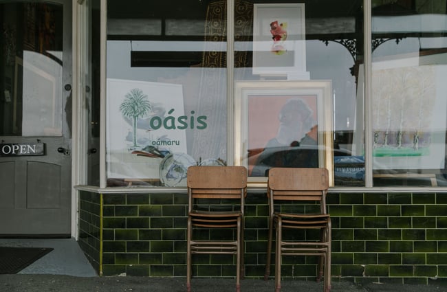 The entrance to Oasis store.