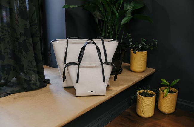 White Yu Mei handbags at Palm Boutique.