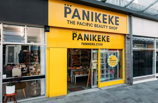 The yellow and black exterior of Panikeke in Porirua.