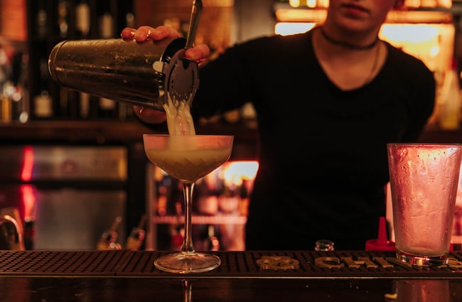A cocktail being made.