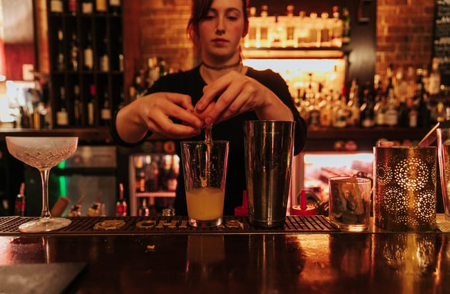 A cocktail being made.